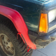 The Jeep’s bumper and end-cap were dented, as was the fender. But overall, the damage was minor.
